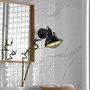 Opviq Lámpara de Pared de Metal Negra
